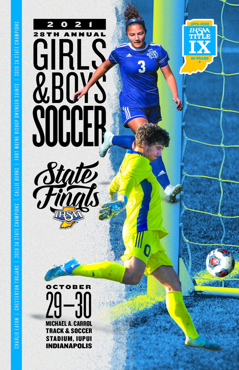 IHSAA1's tweet photo. Official program for this weekend's #IHSAA Boys &amp; Girls Soccer State Finals! 🏆⚽️
👀📝https://t.co/erkFy14Ycx https://t.co/2OJ9zZfWq5