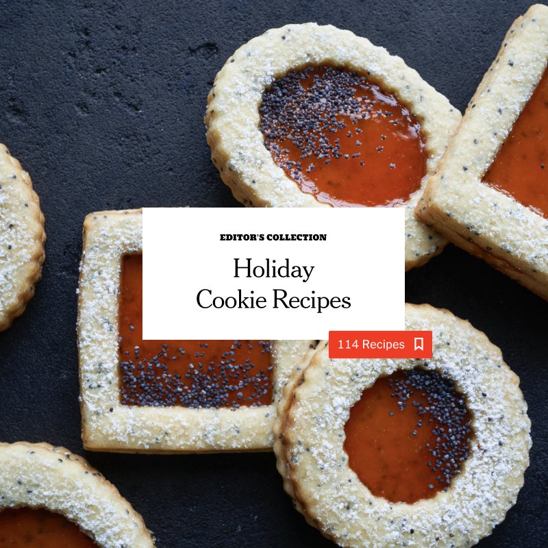 nytcooking's tweet photo. @Naninft #NYTCooking has a collection of holiday cookie recipes that will surprise and delight family and friends this season and beyond. (And yes, you can make them all yourself.)