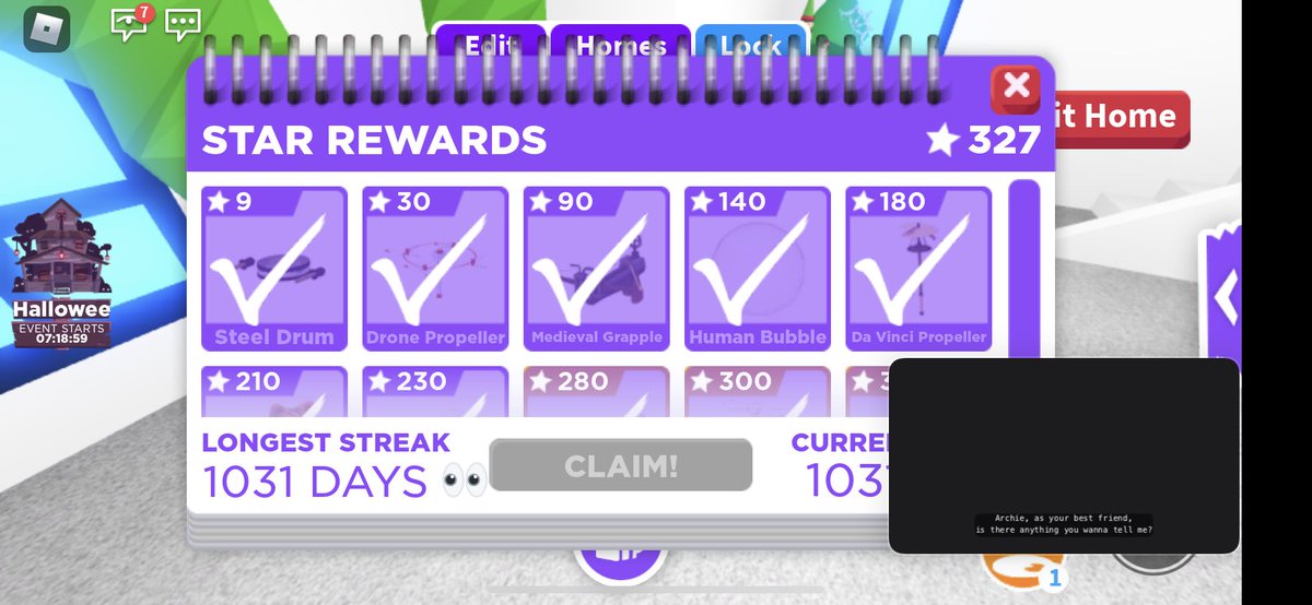 Tills777's tweet photo. @PlayAdoptMe Will put streaks be saved because myns over 1000 and I realy don’t wanna loose it I understand if you can’t but Thankyou so much if you have https://t.co/KS5CdGcH1v