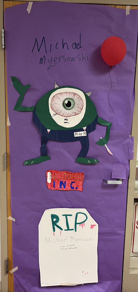 Happy Halloween from your friendly 8th grade teachers, aka Holes cast! And congrats to my ALL group for winning “most artistic” door! Have a great weekend 🎃