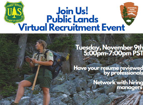 YESCSeattle's tweet photo. Want to work outside in inspiring places?  Join us to learn about seasonal jobs in wildland fire, recreation, trails, ecosystems, visitor services, administration and more!  
Register here: https://t.co/hfm6jX3Nmj https://t.co/laTRVJyQ5X