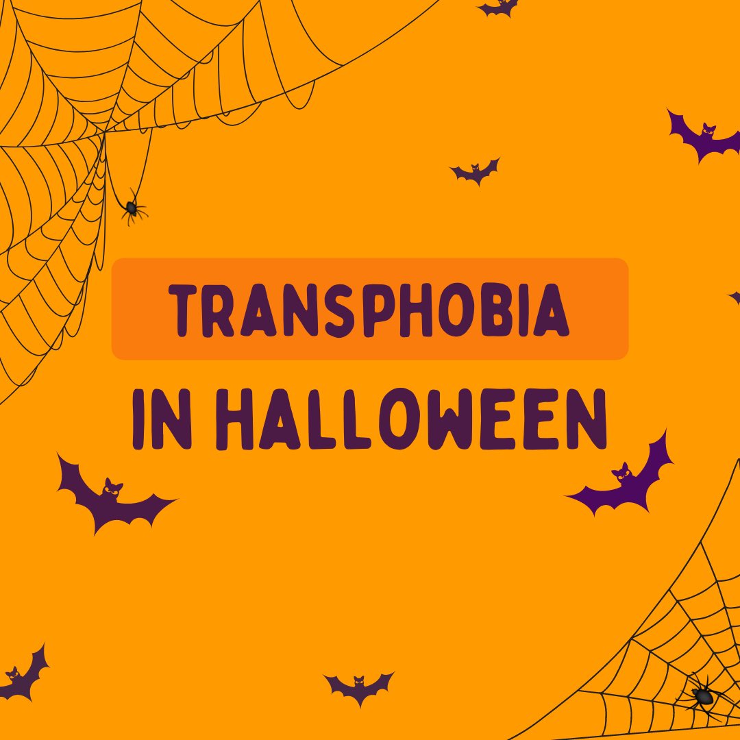 BrockSJC's tweet photo. Gender and sexual identities are not costumes. 
 
Swipe —> to learn more about transphobia in Halloween, and why transphobic costumes are so harmful. 
 
Wishing you a safe, inclusive, and fun Halloween weekend! 🎃👻🦇🍂🕸🕷☠️🎃 https://t.co/Jvhwzrtydp
