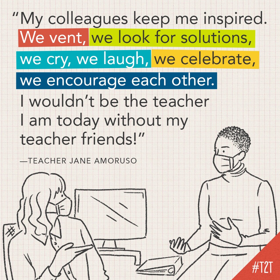 Nobody "gets it" like a fellow T. 

(Wisdom via T Jane Amoruso) #TeacherFriends #TeacherTwitter #TeacherLife