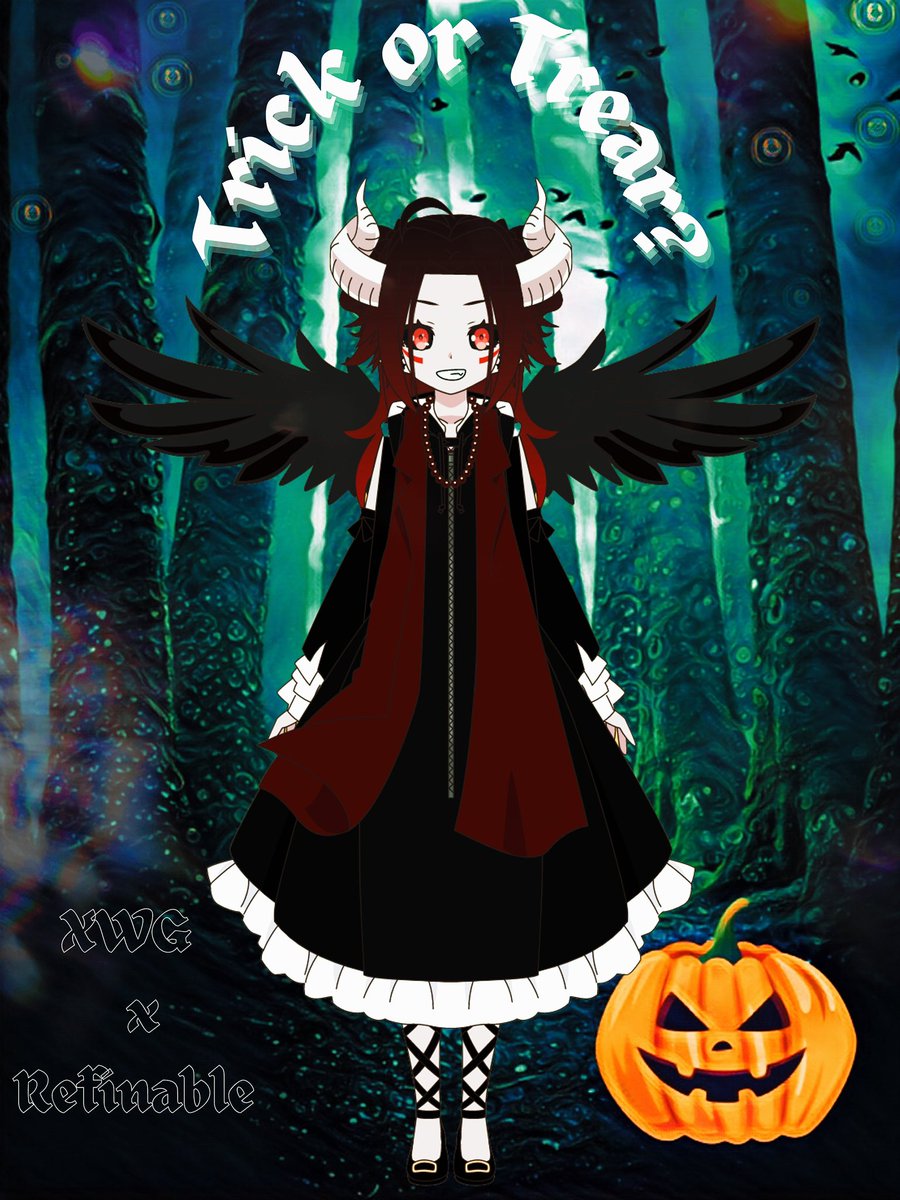 GEM_SEEK's tweet photo. @xwg_games / @DreamCard_XWG and @refinableapp here is my halloween dream card!

Her name is Demonia.
ATK: 666
HP: 666 
😈😈😈

Hope you gonna like it, spooky Halloween everyone! 🎃
#XWG #DreamCard #RefinaBOO https://t.co/RxEx6K2PGt
