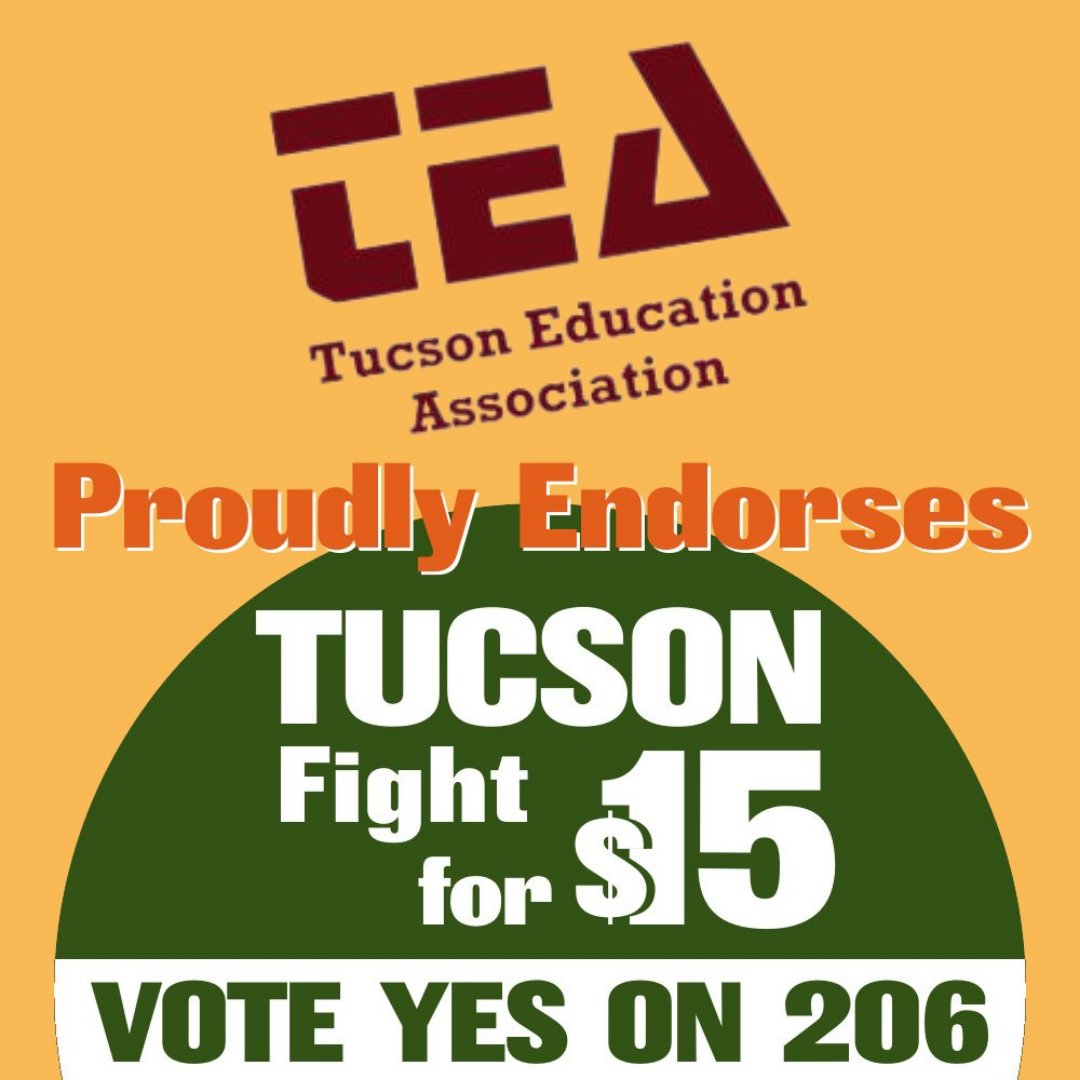 TucsonFor15's tweet photo. Thank you @TucsonEAStrong for promoting excellence in education and supporting the right to a living wage! #FightFor15 https://t.co/FELJ3iwO8m