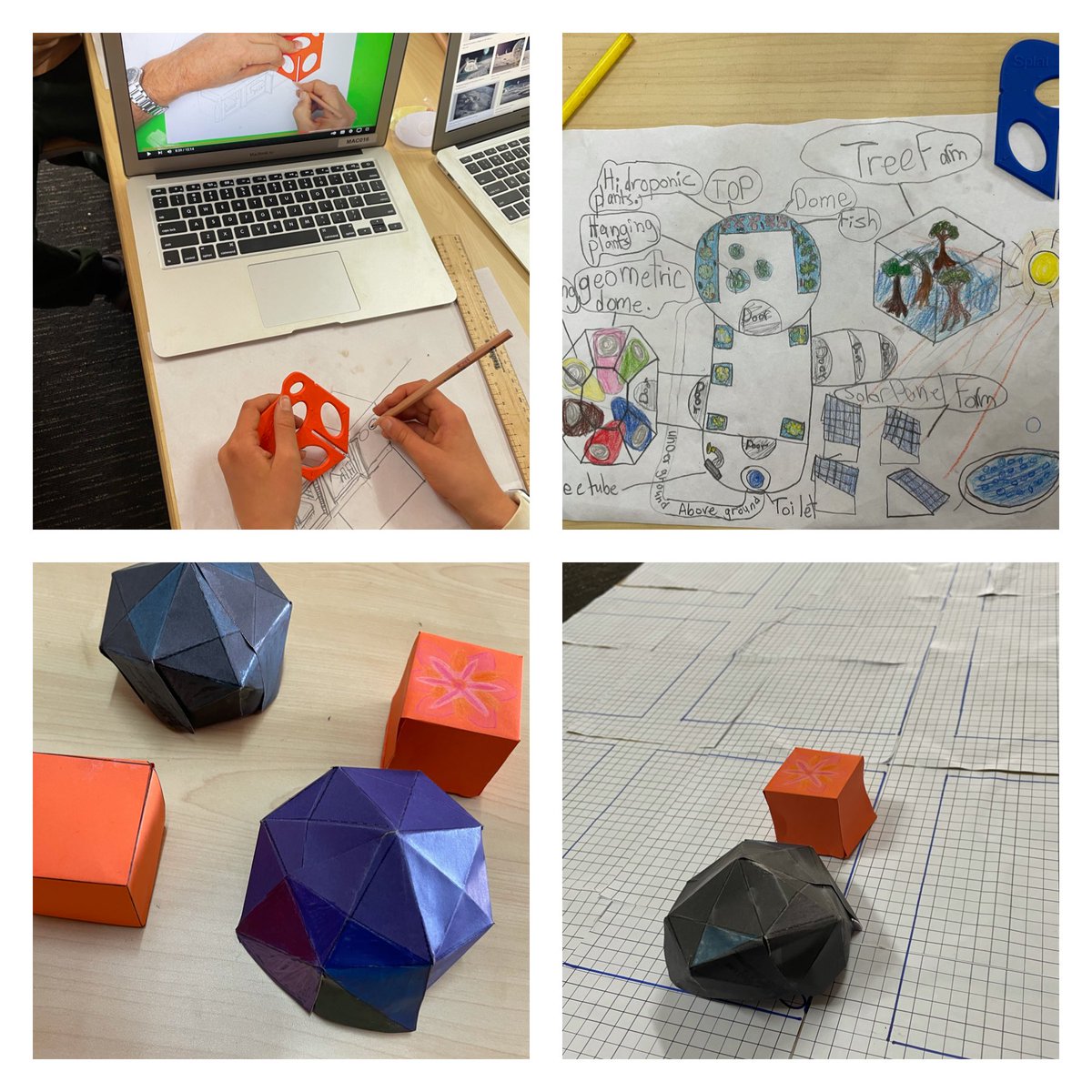 iMerinet's tweet photo. We are constructing a model of a sustainable habitat for use as a moon settlement. It integrates learning about #3Dshapes, #Position, solar energy and our #SpaceWattle with @onegiantleapoz #SinSTEM #MinSTEM #OneGiantLeapoz we used @splat3d for design #STEMinTheWorld https://t.co/6VFszQk6aH