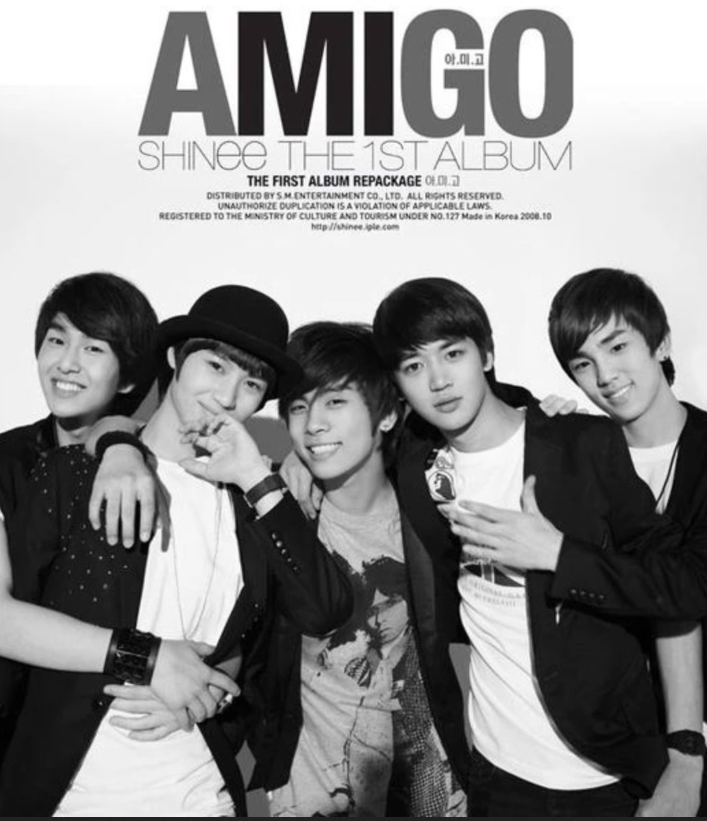 TooOld4Kpop's tweet image. 13 years ago today in kpop history, SHINee released Amigo, the repackage of their first studio album.