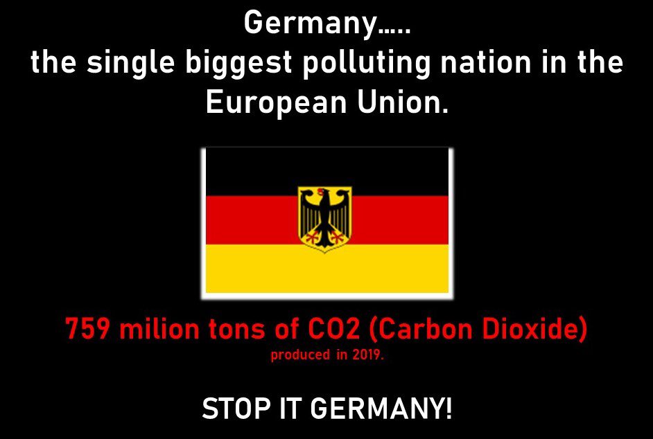 dvd_nk's tweet photo. @vonderleyen @EU_Commission The irony is that her own country, Germany, is the biggest polluter in the EU! https://t.co/R6D2QpavRA