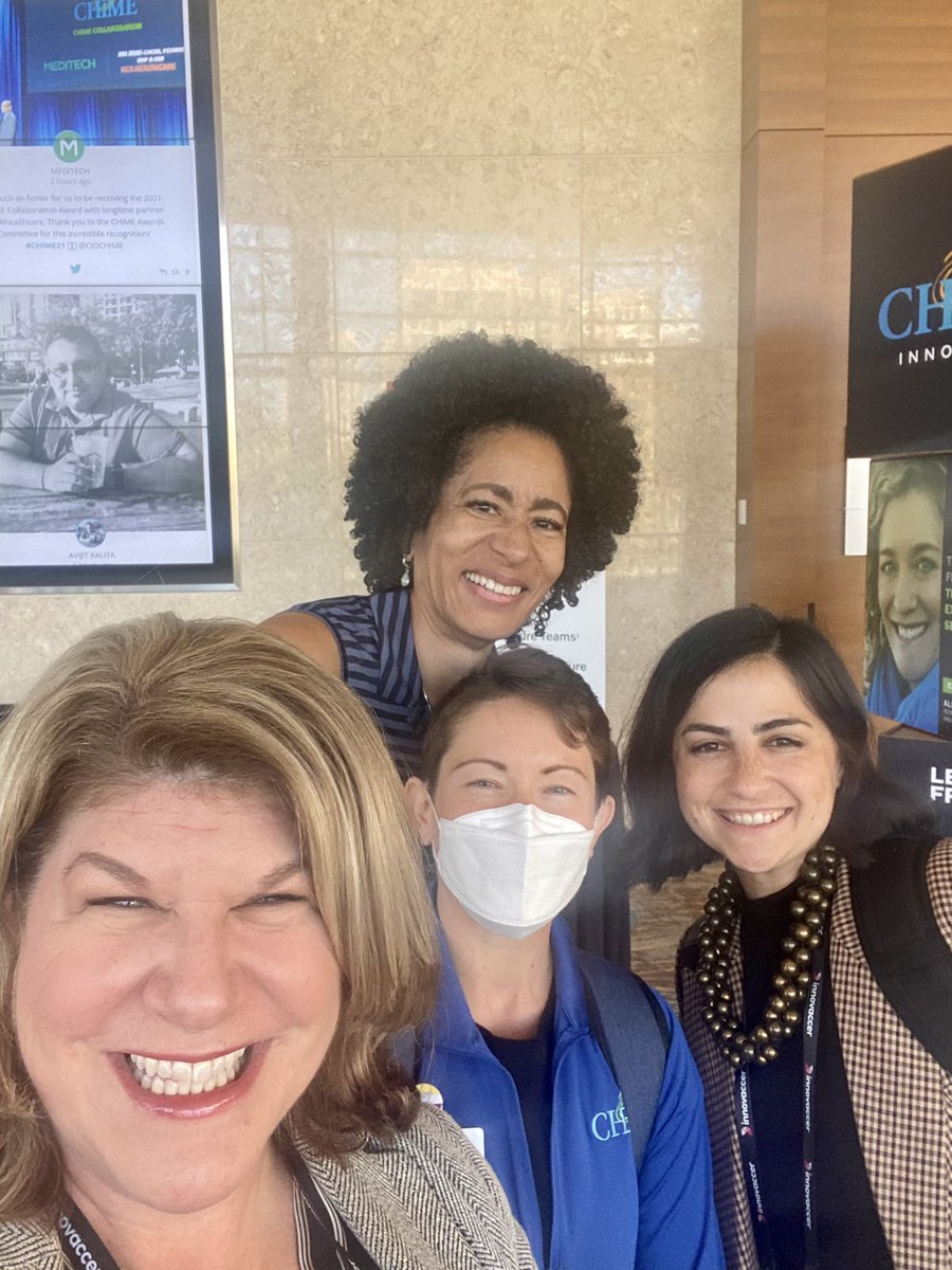telmer's tweet photo. I ❤️ the @CIOCHIME #CHIME21Fall Forum! The perfect place to learn, re-energize and meet the most inspiring people. Thank you, Jolene, Arika and Michael for enhancing my experience. https://t.co/HYtkUuQW71