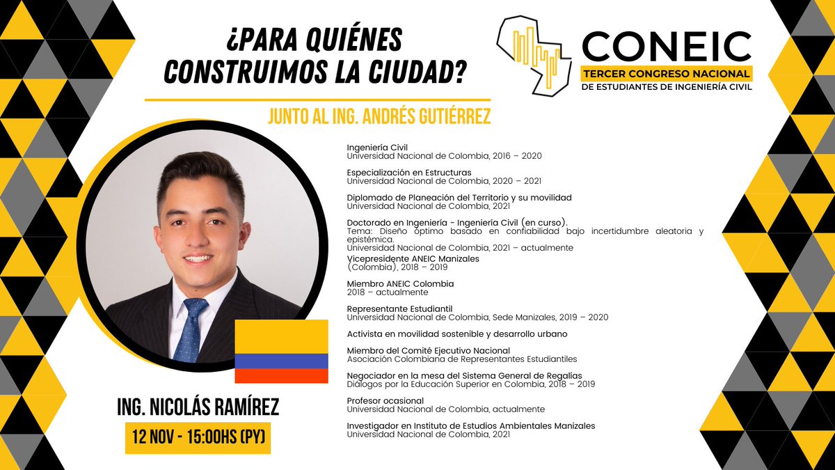 Conocé a los Ingenieros que traen la charla "¿Para quiénes construimos la ciudad?" 🤩🤩🤩 Inscribite bit.ly/CONEIC2021