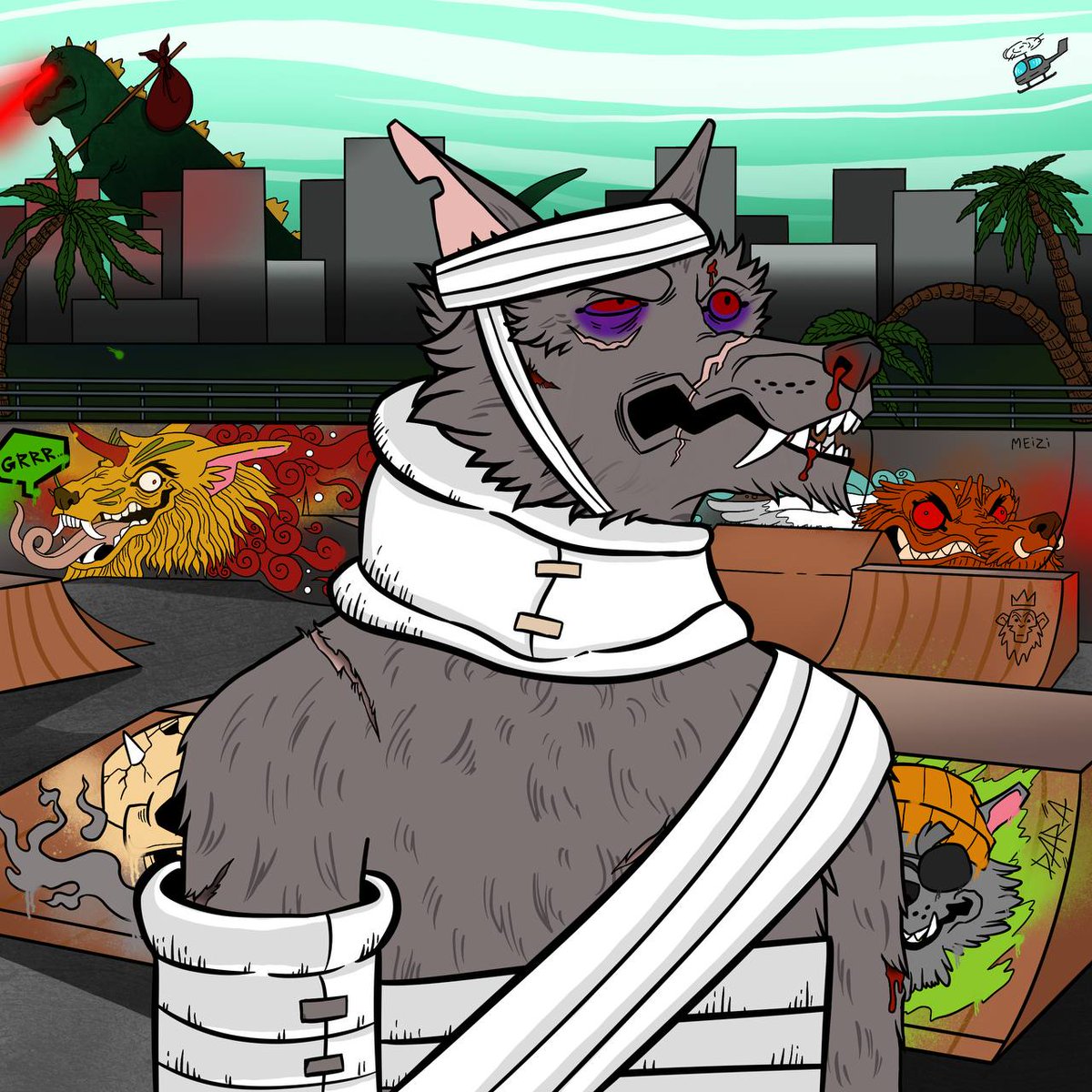 wolveskaters's tweet photo. Our insane collab GIVEAWAY with 
@GreatApeSociety 🐵
 
🏆Prizes: 

💥1 Wolfskater NFT! 🛹
💥 Great Ape #5204 🐵
 
1⃣Follow @wolveskaters
2⃣Like &amp; RT 
3⃣tag 3 friends

🐺BONUS TASK join
https://t.co/yCZPJ033wM

💥2 winners!
⏰48h!

#NFTGiveaway #NFTGiveaways https://t.co/8qExfSyl4U