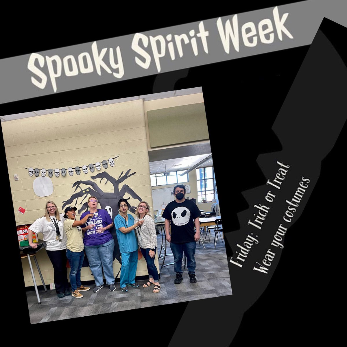 SuchetaThomas's tweet photo. #VHSTeamScience at it again, one last time for #SpookySpiritWeek #HalloweenCostumes #moderndaysuperheroes https://t.co/GKyZmBjHGS