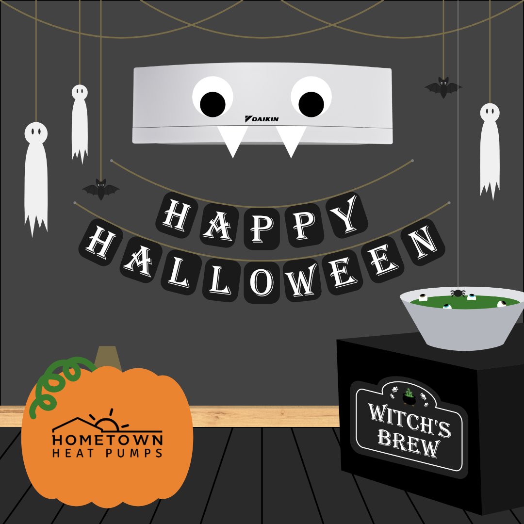 HometownHP's tweet photo. Happy Halloween from the ghouls &amp; goblins at Hometown Heat Pumps! We want to know: what is your favorite costume that you've seen this year? #Halloween #HVAC #HeatPumps #Daikin #Heating #AirConditioning #Residential #Commercial https://t.co/F2D7N8sTpk