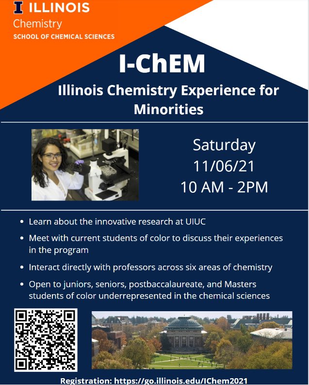 Rodríguez-López Electrochemistry Lab at Illinois (@jrllab) on Twitter photo Are you a minority interested in pursuing graduate studies at Illinois Chemistry? <a href="/ChemistryUIUC/">Chemistry at Illinois</a> Join the I-CHEM virtual session this Saturday Nov. 6 at 10 am central time; help us spread the word for anyone interested! <a href="/LatinXChem/">LatinXChem</a> <a href="/BlackInChem/">BlackInChem</a> register: go.illinois.edu/IChem2021 Are you a minority interested in pursuing graduate studies at Illinois Chemistry? <a href="/ChemistryUIUC/">Chemistry at Illinois</a> Join the I-CHEM virtual session this Saturday Nov. 6 at 10 am central time; help us spread the word for anyone interested! <a href="/LatinXChem/">LatinXChem</a> <a href="/BlackInChem/">BlackInChem</a> register: go.illinois.edu/IChem2021
