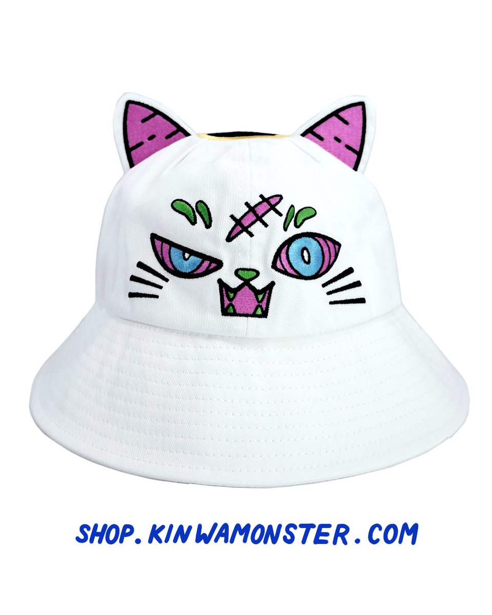 kinwamonster's tweet photo. UNLUCKY CAT BUCKET HAT now available! Thanks to everyone that preordered! 🐈‍⬛ https://t.co/FUeGo4WpJ5