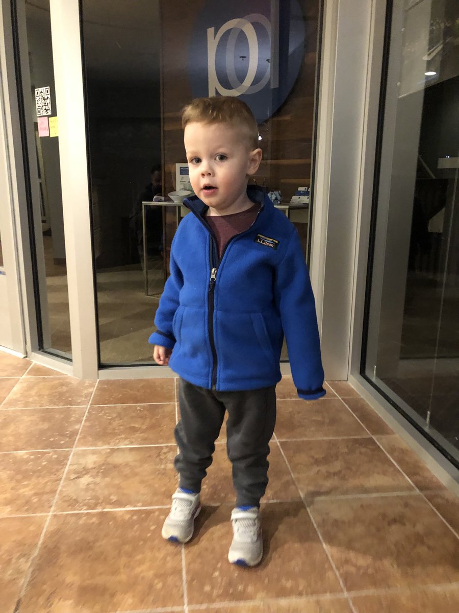 Grandson JJ after his first haircut. Looks buff but should keep it long while he can with genes from maternal grandfather, me.