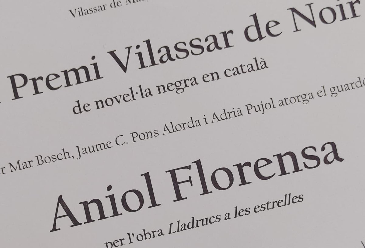 aniolflorensa's tweet photo. Encara estic flipant per haver guanyat la 3a edició del Premi Vilassar de Noir de novel·la negra en català!! Molt bèstia i immensament feliç! https://t.co/WBHU0GA01v
