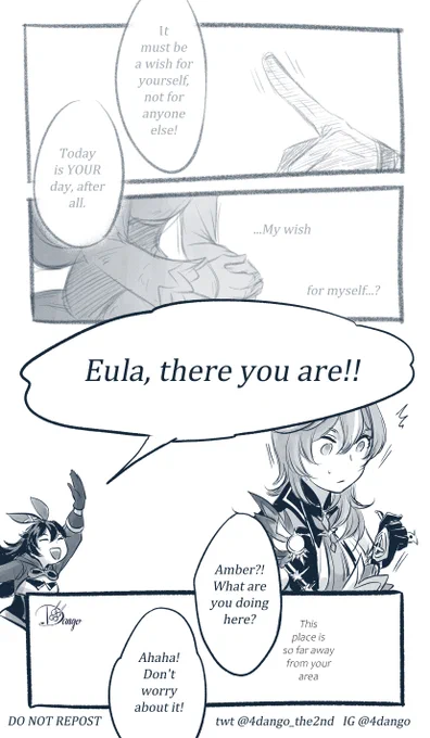 Very late Eula's Birthday Comic [2/2]

Amber's grandfather better still be alive😤

#GenshinImpact #原神 