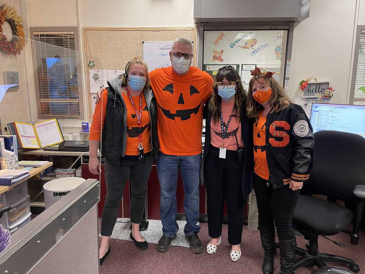 What a great front office crew the Principal has at FVES. So much school spirit!