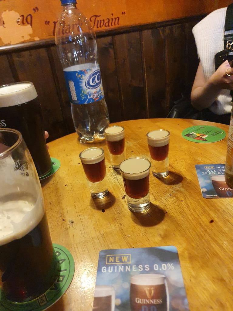 burnsaidy's tweet photo. You know you're home when the Baby Guinness  join the main Guinness! @S_Warbs hope see ya next week https://t.co/WLHIL40Kdi