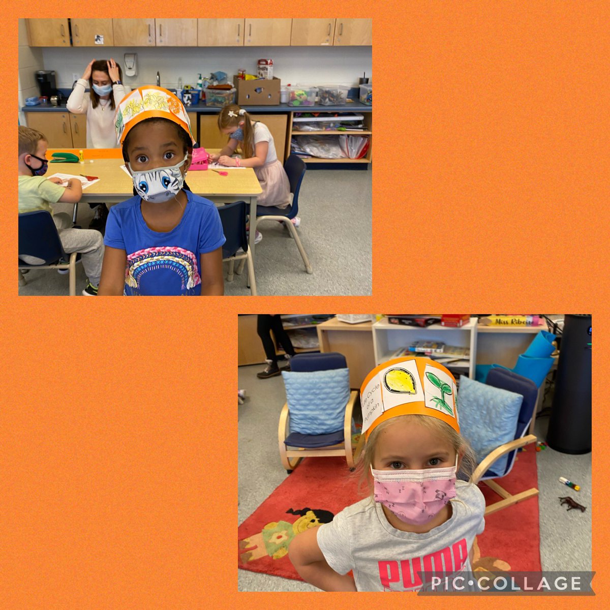 MissRibeiro5's tweet photo. Learning about how our pumpkins grow. Sequencing activities are fun! #Kindergarten #lifecycleofapumpkin #learningthroughexploration #sequencing @shcsparis https://t.co/fluFM2Ihx3