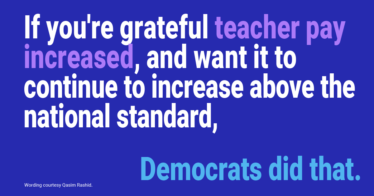 #AppreciateTeachers: #DemocratsDidThat - #KeepVABlue - #VoteBlue - #MomsforMcAuliffe