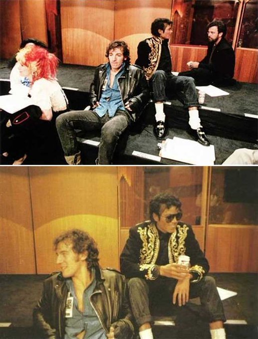 Eric Alper Cyndi Lauper Bruce Springsteen Michael Jackson And Billy Joel Taking A Break During The Recording Of We Are The World T Co F7bk9aeigz Twitter