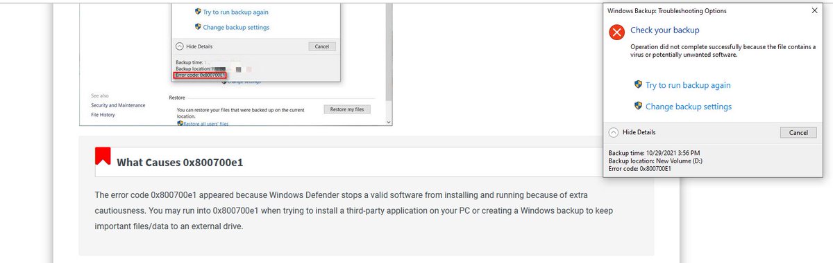 libertarianesqu's tweet photo. Only @microsoft @windows is stupid & incompetent enough to think its better to stop me from backing up all my files out of extreme caution. Apparently jeopardizing my entire hard drive & all its files is less than the danger of a possible virus #youhadonejob #windowsisavirus https://t.co/nQzAEXtMqi