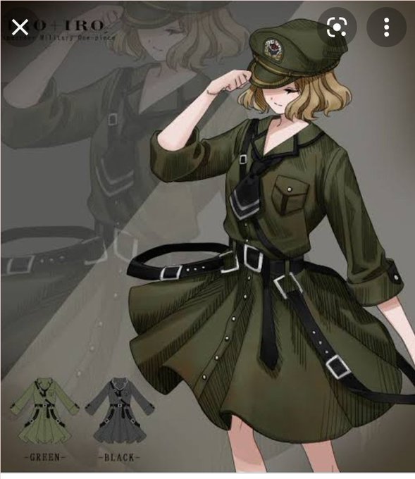 軍服ワンピースのtwitterイラスト検索結果 古い順