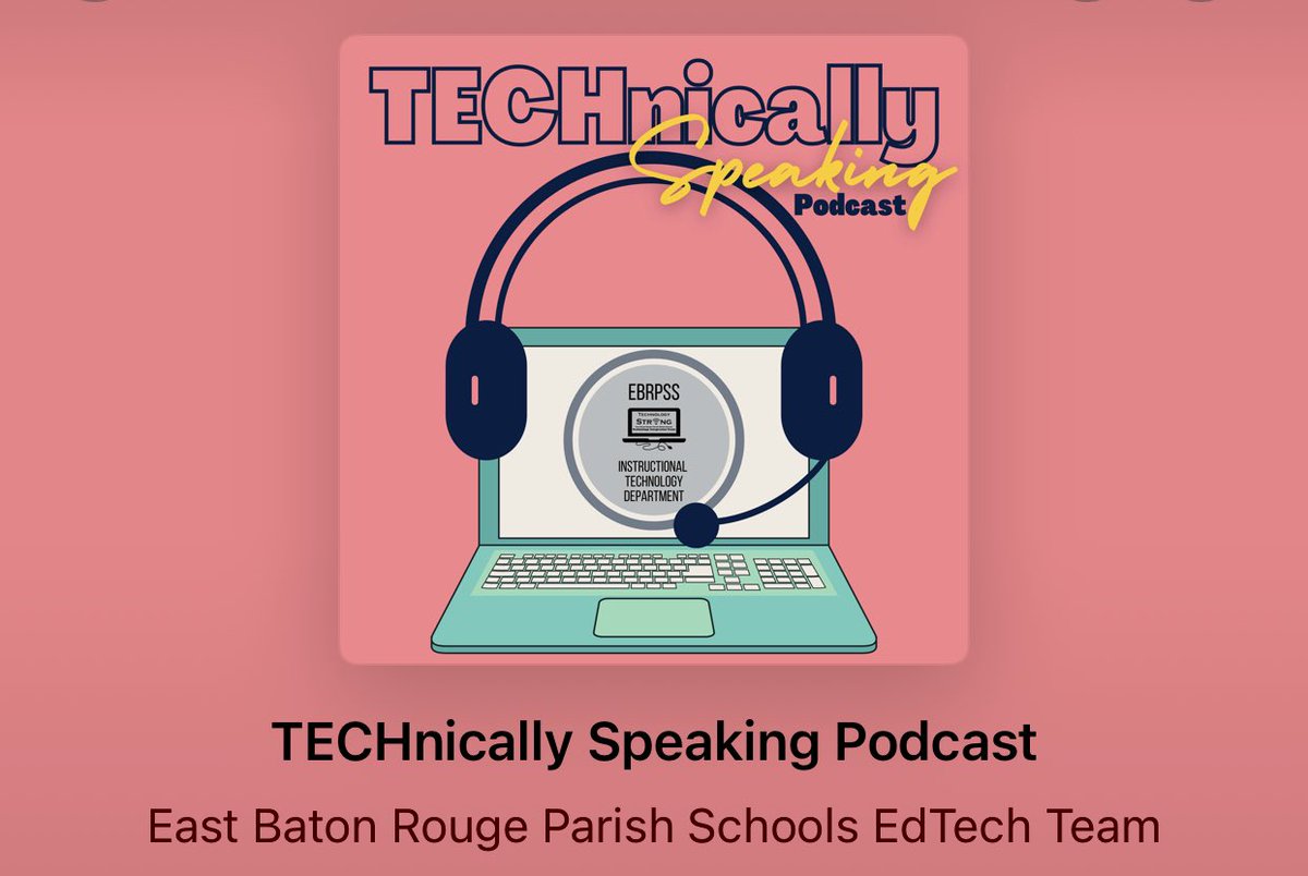 Hot off the press! We have released the first episode of our NEW podcast, “TECHnically Speaking”! We are so excited to share our love of all things ed tech. We are available on all podcast apps so come talk techy with us! <a href="/EdtechEbr/">EBR Instructional Technology Team</a> <a href="/theprofspage/">Melinda Bailey</a> <a href="/__Ms_Bush/">Brittany D</a> <a href="/TechieNikki/">Nikki Washington</a>