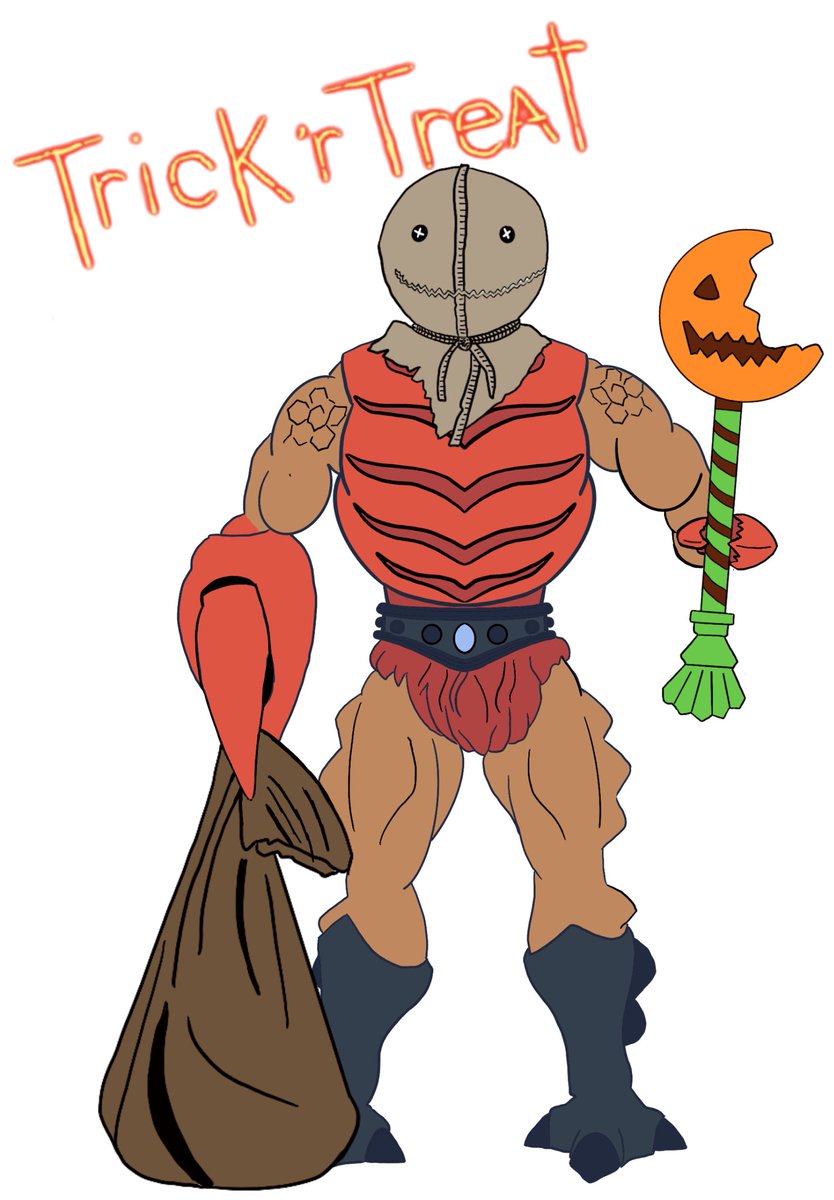 Day 35 of the @MOTUdrawing #mastersofhalloween challenge: “Trick ‘er Treat”. I decided to go with Clawful as Sam from the movie Trick ‘R Treat #MastersoftheUniverse #HeManandtheMastersoftheUniverse #motudrawingchallenge #MOTU #mastersoftheuniverseclassics #HeMan #TrickRTreat
