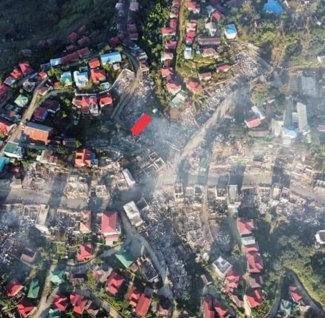 Latest update: we verify our sources and confirmed that the total number of houses currently burned down to the ground stands at 164, with some houses remaining burning in #Thantlang town, #Chin State. 
#WhatsHappeningInMyanmar