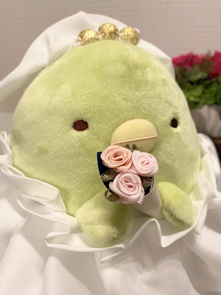 sumikko_rinrin's tweet photo. 挙式に向けて、手作りしました💍💓
いいねくれたら喜びます☺️🎀🌸

#ウェルカムドール
#手作り
#すみっコぐらし
#結婚式 https://t.co/XqsauMcSNa