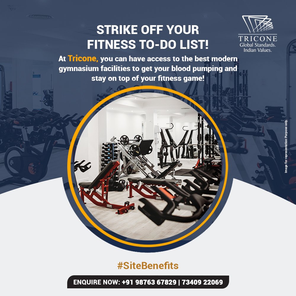 TriconeIN's tweet photo. A modern, spacious gymnasium complete with the latest equipment available right where you live? That’s Tricone for you!

Get in touch: +91 9876367829 | 9878494829

#SiteBenefits #TriconeProjectsIndiaLtd #India #Gymnasium #WorkoutSession #Fitness #RealEstate https://t.co/poYfq9r1Ha