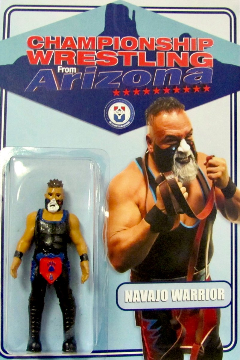cwfaz's tweet photo. 𝐄𝐗𝐂𝐋𝐔𝐒𝐈𝐕𝐄: Our limited edition Navajo Warrior figures have arrived! Get yours THIS Sunday at our “Halloween Heat” meet &amp; greet at 3D Sports Cards, from Noon - 2 pm!

📍 32nd Ave &amp; Bell Rd
✍️ @WrestlingTribe &amp; @CrazyHotMorgan 
🎃 Candy for the kids https://t.co/JM2FLgZdQQ