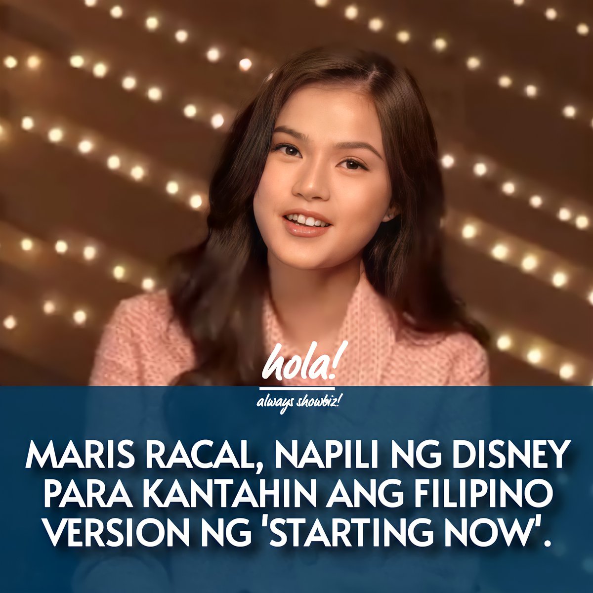 holaphofficial's tweet photo. HOLA SCOOP: Kapamilya actress and singer na si Maris Racal, napili ng Disney para kantahin ang "Simulan", ang Filipino version ng kantang Starting Now mula sa Disney's Ultimate Princess Celebration. https://t.co/eqo71oHBqc