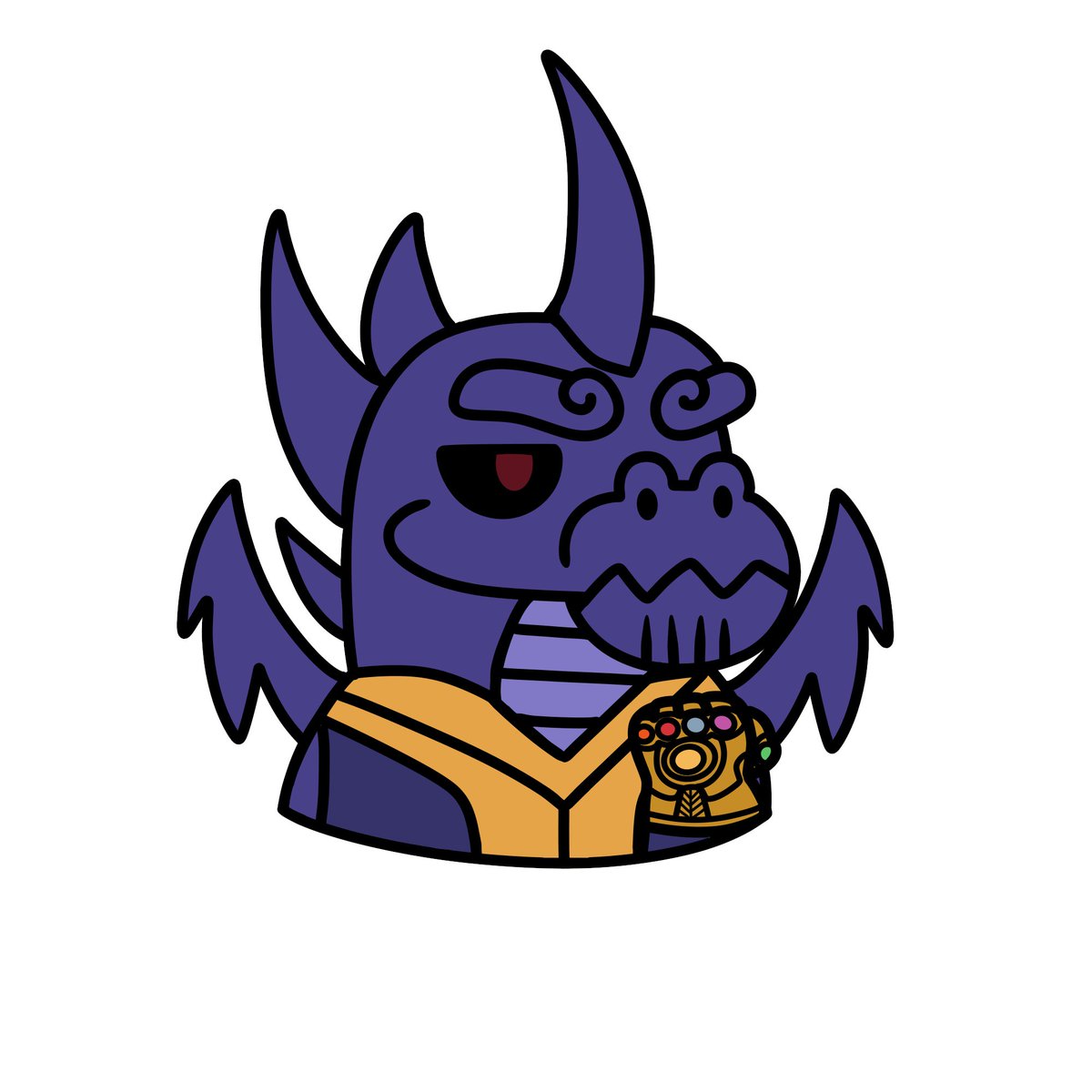 @Cosmic_Wyverns Drew a thanos themed Wyvern while I was grinding. What do you think? (This has been my best experience so far with any NFT project) #CosmicWyvernsNFT #CosmicWyvernsNFT