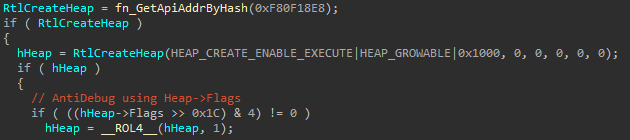 AleandroSy's tweet photo. #BlackMatter 3.0 adds a few more anti-debugging tricks
1. Heap Flags 
2. Heap ForceFlags
3. DbgUiRemoteBreakin https://t.co/Sf4Z2C1SOO