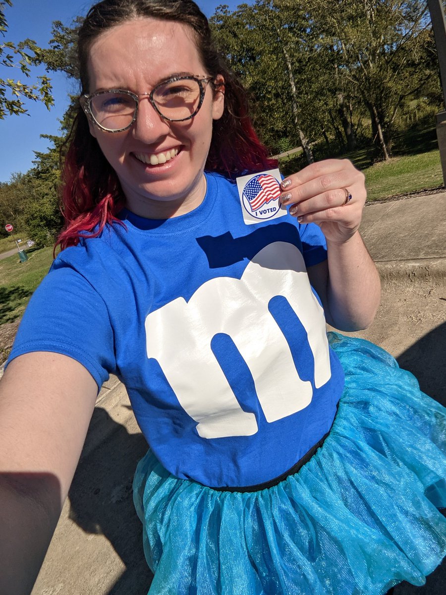 edujessication's tweet photo. Wore my costume when I went to vote today https://t.co/wi0QWsdu8Z