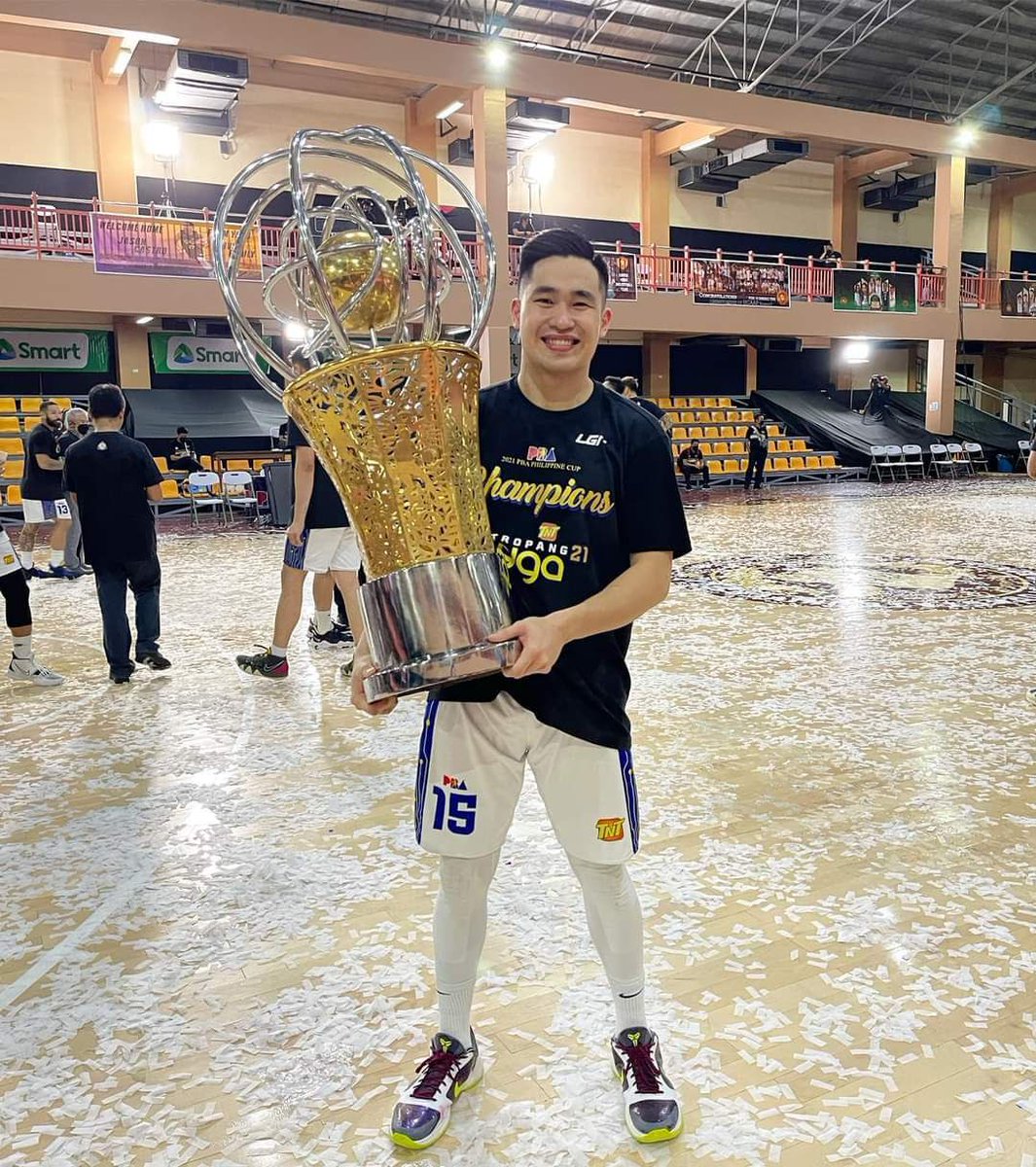 Kib and the @TNTTropangGIGA wins the PBA Philippine Cup! Congratulations @kibmontalbo , and TNT 💛🧡💙 #GameChangersPH #KibMontalbo #TNTKaTropa #Champion