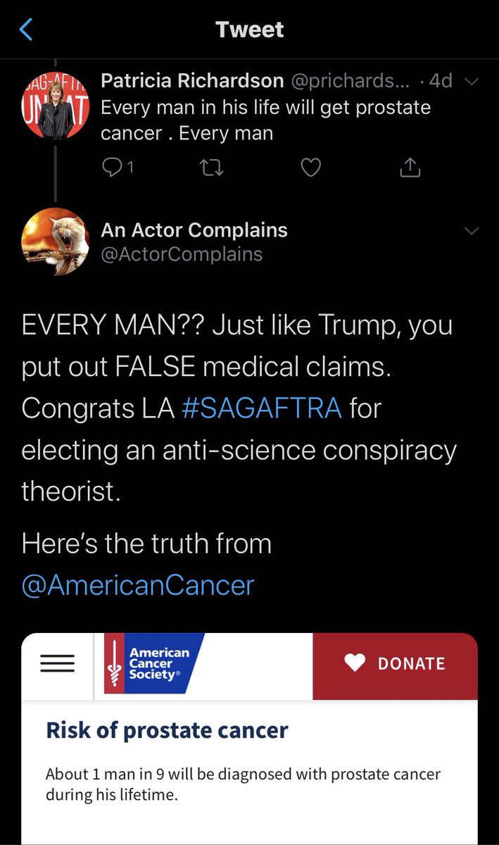 ActorComplains's tweet photo. @prichardsonla @MattDKavanaugh @RalphsLMathers @NLRB @unite4strength @MembershipFirst @sagaftra You are a jealous and very bitter person Pat, possibly due to your “Cobid fog”.
Carteris was elected president TWICE by #SAGAFTRA membership while you were REJECTED. Even MF REJECTED YOU to continue as LA President because you are becoming more and more unhinged and incoherent. https://t.co/ViFvrymBwp