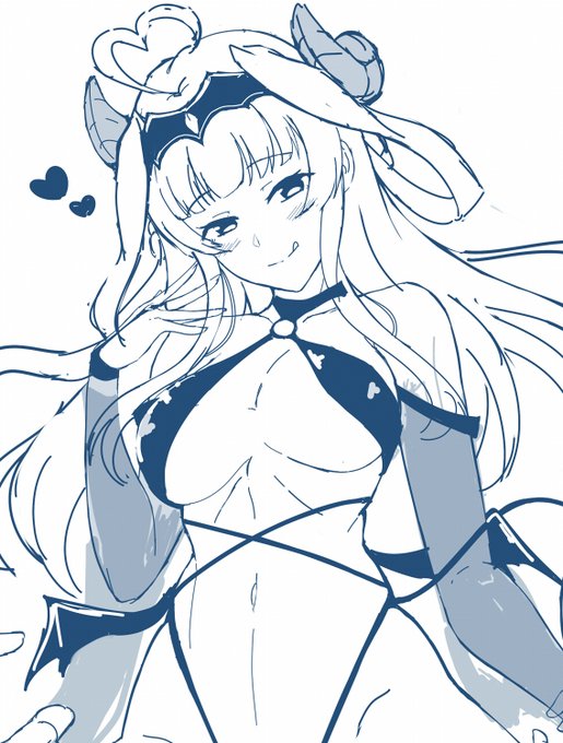 サキュバス金剛、下書きでは袖付けようかなーとかブラとかいろいろいじってた。マイクロも好きだけどあんまり描く機会がなかったので楽しかったな🥳 