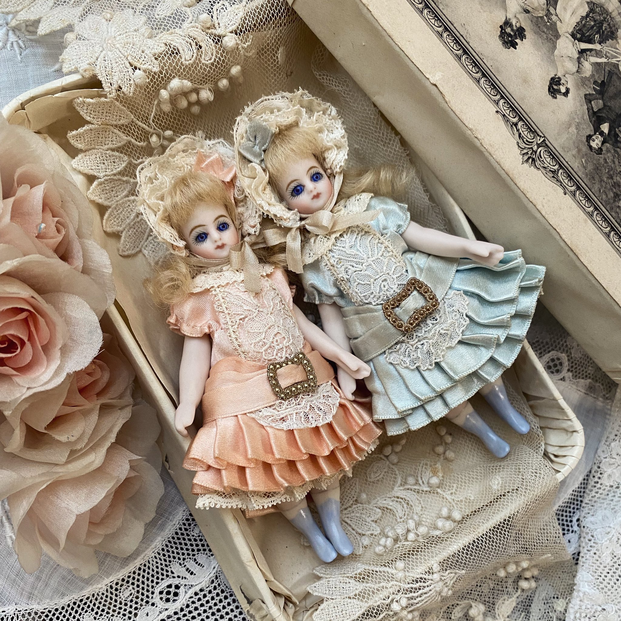 アンティーク　ミニョネット　ドール　黒長靴下さん 長靴 （黒） | ミニチュアパーツ | ビリーの手作りドールハウス