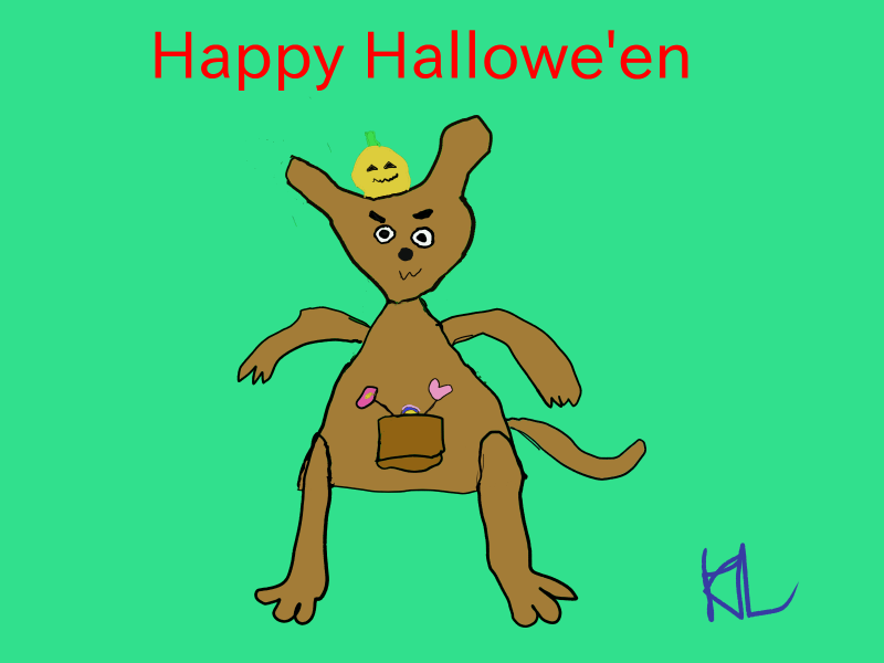 0K2a_lon0's tweet photo. today's stream, I drew a request art kangaroo @usagi_studies 😂😂
ペンタブでHallowe'enカンガルー意外と難しかったlol
#Kalon画伯 #teamb42 #Twitch #art #お絵描き #studyEnglis #Vtuber #studyart #UniVirtuals https://t.co/Qr7mNHSwkG