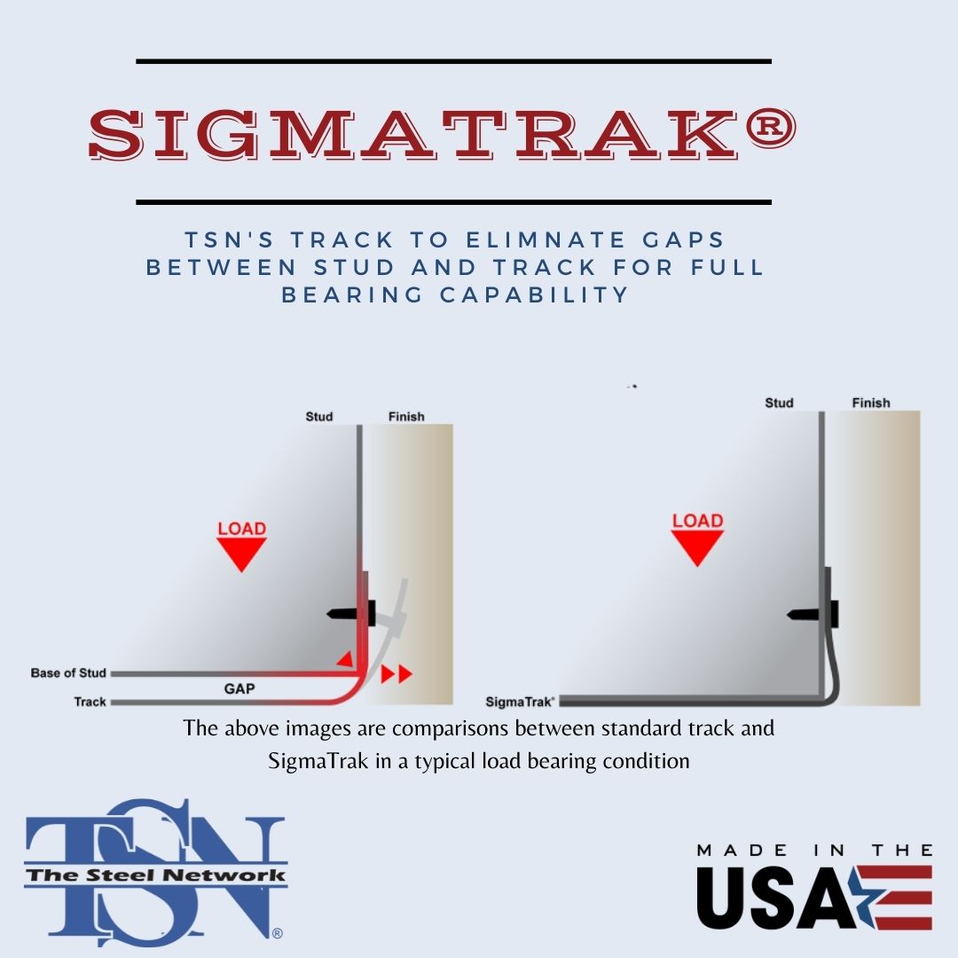 TheSteelNetwork's tweet image. 👀 at that gap between the stud and the track in the first picture... you definitely do NOT want that in a load-bearing CFS structure!!
Problem solved thanks to SigmaTrak --&amp;gt;zcu.io/MkXj 

 #nogapsallowed #loadtransfer #drywallnation #engineers #loadbearingCFS #wefixit