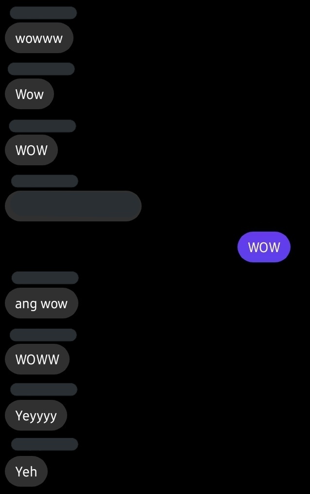 kbangtan13__'s tweet photo. "Your argument is good already. Wow, I have no comment." 

Our thesis group's reaction:  

Ikaw tlaga ang silver lining sa online class experience sir!!!!!!!!!!!!! ♡ labyu (screenshot posted with consent from groupmates na napugos 🤣💘) https://t.co/yIZ6Fsreny