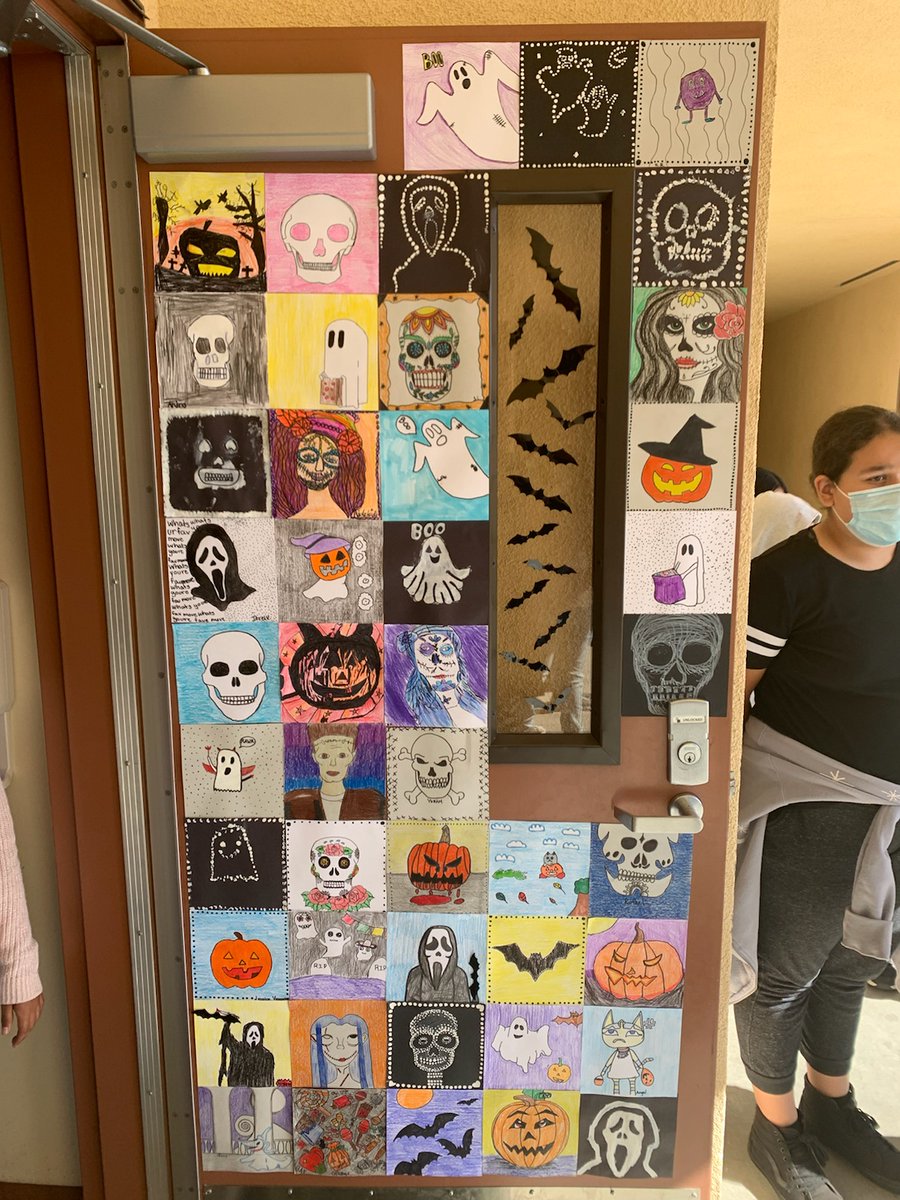LemonwoodLions's tweet photo. Our Middle School Advisory Day of the Dead door decorating winners! @chewiescience and Mrs. Austin-Scott's class! More images to come! https://t.co/75c0fr32jA