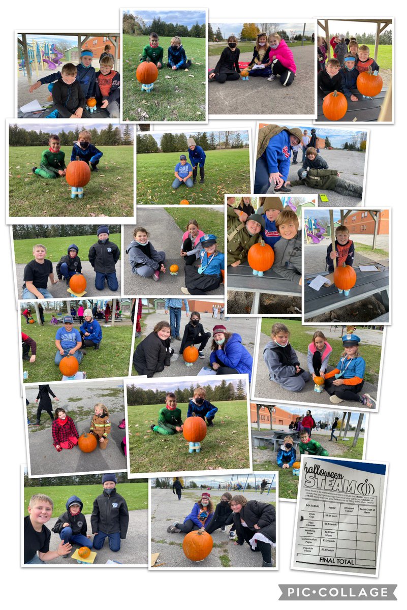 stone_k's tweet photo. Halloween #STEAM Challenge: Ss  @infoMariposaES @LeanneC3046 stick to a budget while designing a structure that can support a pumpkin https://t.co/yqZnskMElJ
