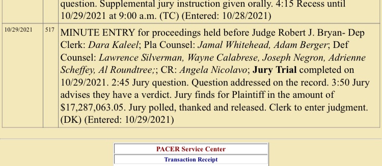 TheOther3A's tweet photo. JUST IN: Jurors awarded immigrants held in a GEO Group-run ICE detention center $17.3 million after finding that the company violated minimum wage laws. 

During trial, detainees said they were paid a $1 a day for their labor. https://t.co/spmsTvhtJ4