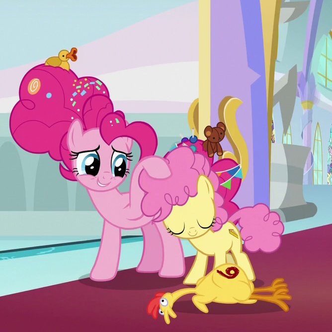 comfortmlp's tweet image. pinkie pie and your child.